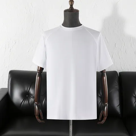 Camiseta de Algodón para Hombre Retro Americano Color Sólido Ajuste Holgado Cuello Redondo Transpirable Manga Corta para Jóvenes