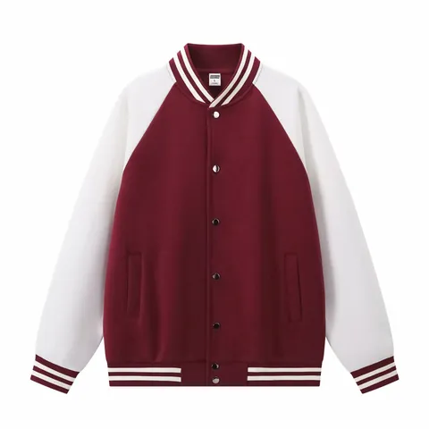 Men American Vintage Varsity Jacket Polyester Patchwork Loose Fit Streetwear Baseball Jacket Stand Collar Top