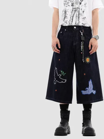 Vaqueros Acampanados de Denim Lavado y Desgastado Streetwear para Hombre Alta Elasticidad Pantalones de Algodón Rasgados Vintage Hip Hop Corte Holgado Pierna Ancha para Hombre