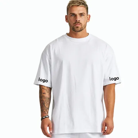 Ανδρικό Oversized T-Shirt από Καθαρό Βαμβάκι Μέγεθος ΕΕ Στρογγυλή Λαιμόκοψη Κοντό Μανίκι Top Casual Μονόχρωμο Streetwear Basic Tee