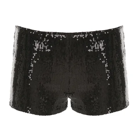 Women Sexy Sequin Shorts Fashion Low Waist Slim Fit Hot Pants Party Bottom Glamorous Glitter Knitted Patchwork Shorts For Women
