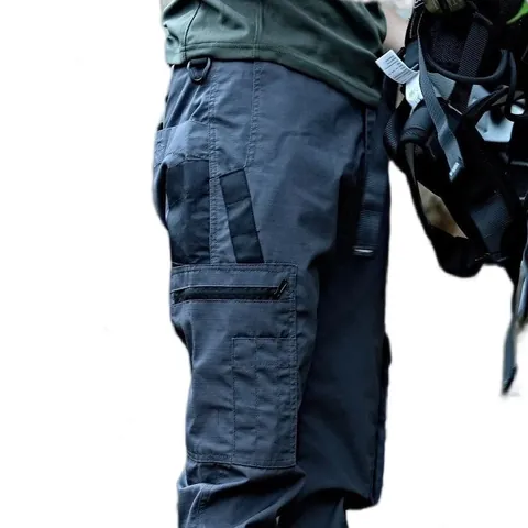 Herren Outdoor Taktische Cargohose Wasserdicht Mehrfachtaschen Verschleißfeste Straight Leg Arbeitshose Wandern Unterteil