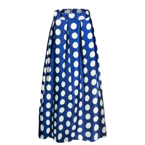 Dames Vintage Hoge Taille Stippen A-Lijn Midi-rok Wijd uitlopende Satijn Polyester Rok Zonnebloem Print Casual Party Rok