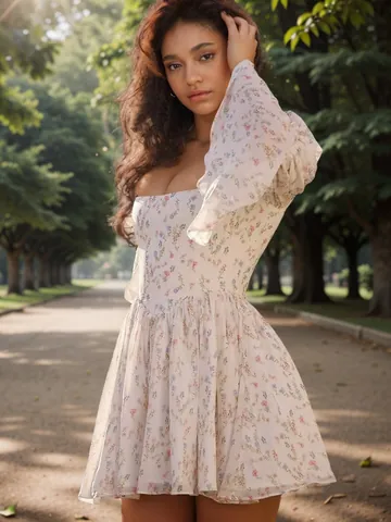 French Vintage Square Neck Puff Sleeve Floral Dress For Women Elegant A-Line Printed Mini Dress Autumn Casual Short Dress