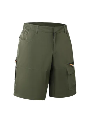 Pantaloncini Casual da Uomo Outdoor con Multi-Tasche Sottili ad Asciugatura Rapida Sportivi Estivi per Escursionismo Gamba Dritta per Uomo