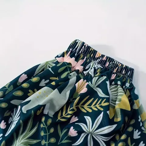 Jupe Maxi à la Mode pour Femmes avec Imprimé Floral Léopard Taille Haute Élastique Jupe Longue en Trapèze Décontractée d'Été pour Plage