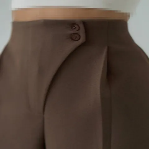 Women Fashion High Waisted Straight Leg Trousers Slim Fit Polyester Spandex Bottom Office Wear Solid Color Long Casual Pants