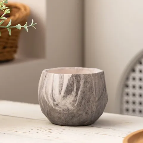 Moderner Rhombus Geometrischer Keramik Sukkulententopf Marmormuster Pflanzgefäß Dekorativer Schreibtisch Blumentopf Für Zuhause Büro Gartenarbeit