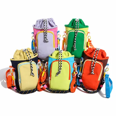 Women Bucket Bag PU Leather Lychee Pattern Golden Knot Metal Clasp Top Handle Shoulder Crossbody Handbag Urban Simple