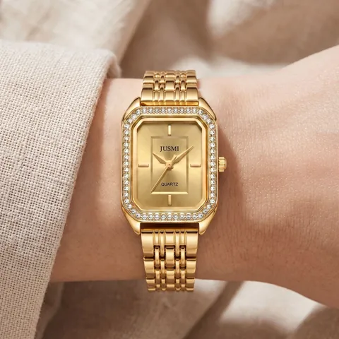 Damen Armband Quarz Uhr Kunstperlen Legierung Verstellbares Band Strass Zifferblatt Mode Armbanduhr
