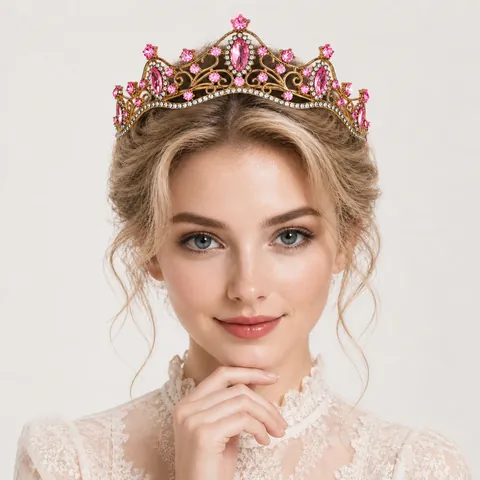 Couronne de Mariée Tiara Alliage Zircone Strass Fleur Cœur Accessoires Cheveux Mariage Fête Femmes Coiffe de Princesse