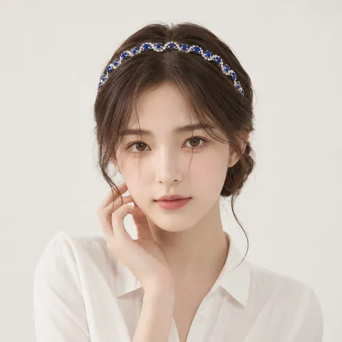 Elegant Bridal Connected Hair Combs With Shimmering Rhinestone Crystal Chain Wedding Headband For Women Simple Accessory