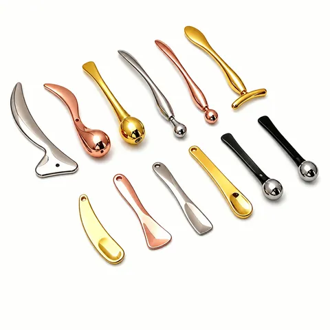 Oogcrème Lepel Zinklegering Gezichtsmassage Wand Cosmetische Applicator Metaal Schoonheidshulpmiddel Massage Tool