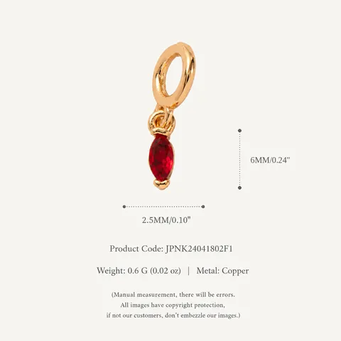 18K Verguld Koperen Geburtssteen Hanger Voor Dames Vintage Zirconia Edelsteen Ketting Hanger Accessoire Dagelijks Sieraden Cadeau