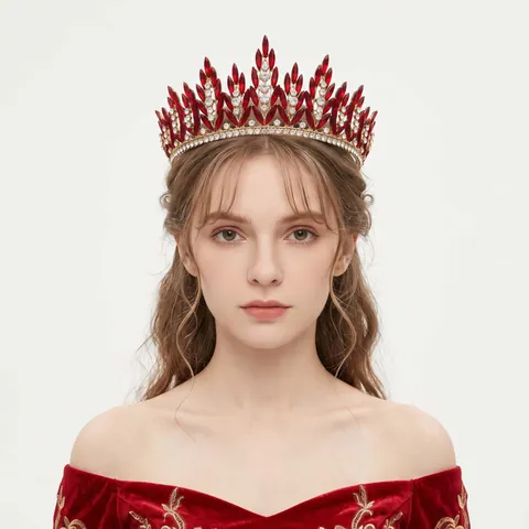 Barocke Vintage Luxus Braut Tiara Krone Legierung Strass Kristall Haarschmuck Für Hochzeit Abschlussball Party Festzug Damen