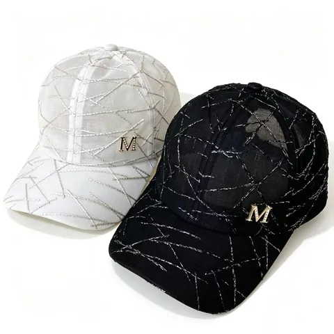 Women's Fashion Rhinestone Letter R Baseball Cap Lightweight Breathable Polyester Peaked Cap Sun Hat Adjustable Daily Headwear
