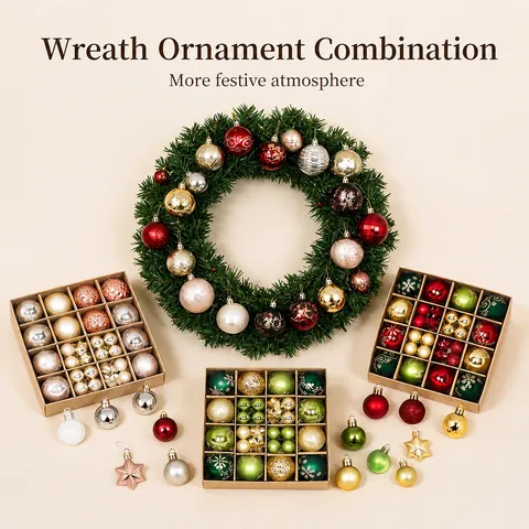 Weihnachtsbaum Kugeln Bemalte Bruchsichere Dekoration Für Feiertage Mehrfarbig Verschiedene Designs Kunststoff