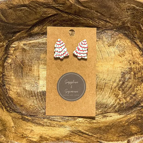 Weihnachtsbaum Ohrstecker Acryl Tropföl Ohrringe Edelstahl Stift Feiertag Schmuck Für Damen Weihnachten Party Zubehör