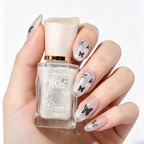 Quick Drying Nail Polish Long Lasting Non Peelable Oil Based Glossy Matte Glitter Manicure Art For Women