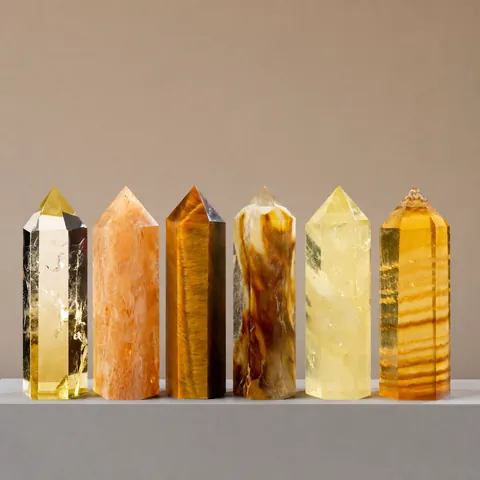 Natural Crystal Wand Single Point Hexagonal Column Quartz Stone Decor For Home Office Energy Healing Meditation Gift Crystal Point Ornament