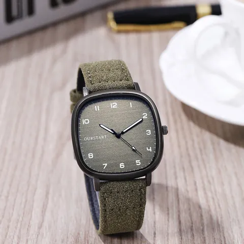 Minimalistische Unisex Quadratische Quarzuhr Mit Legierungsgehäuse Und Kunstlederarmband Lässige Mode Armbanduhr Für Herren Damen Kinder