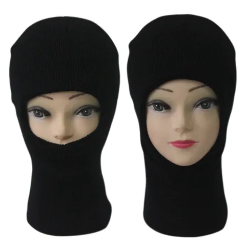 Heren Dames Gebreide Bivakmuts Skimasker Winter Warme Nekwarmer Eengats Outdoor Sporten Fietsen Beanie Muts Effen Kleur Acryl Winddicht Gezichtsmasker