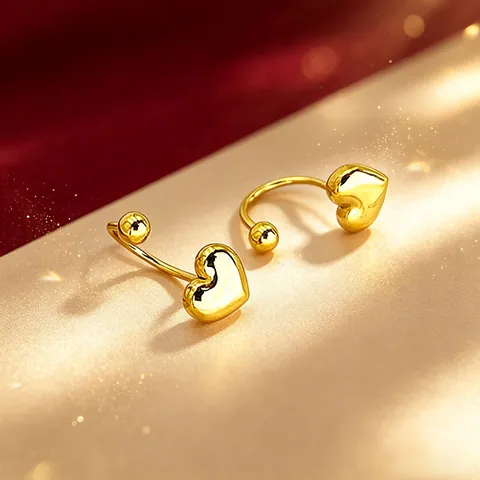 Pendientes de Botón de Corazón de Acero Inoxidable Minimalista Oro Plata Corazón Estrella Con Poste de Rosca Joyería Mujer