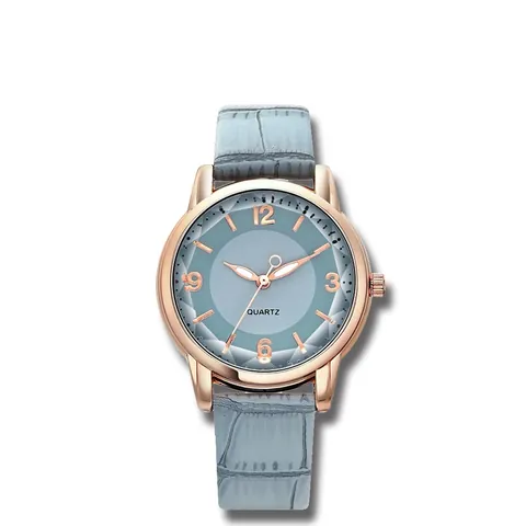 Dames Mode Quartz Horloge Tweekleurige Wijzerplaat Ronde Zinklegering Kast Krokodillenpatroon Kunstlederen Band Casual Horloge