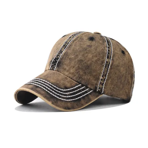 Outdoor Washed Distressed Denim Baseball Cap Retro Sun Protection Duck Tongue Hat For Men Women Adjustable Vintage Trucker Cap