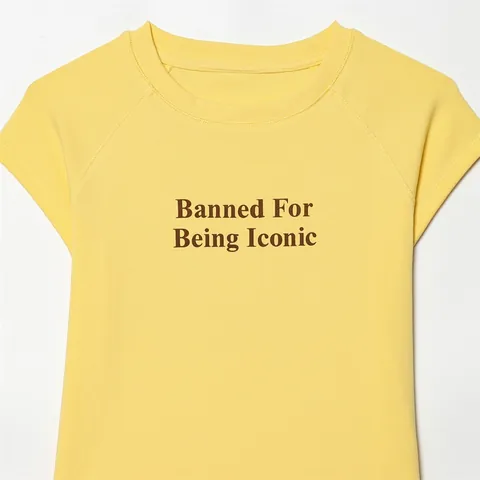 Dames Mode Casual Ronde Hals T-Shirt Met Letterprint Contrastkleur Korte Mouw Polyester Slim Fit Top