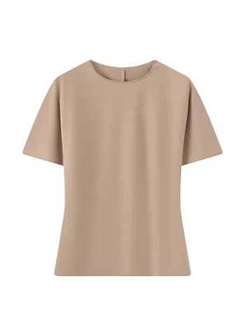 Dames Zomer Casual Ronde Hals Effen Kleur Rug Open Korte Mouw Top En Rechte Broek Set Mode Patchwork Tweeledige Outfit