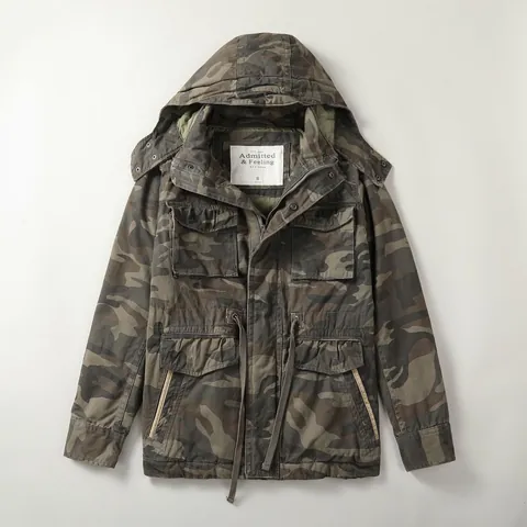 American Retro Men's Cotton Padded Jacket Winter Thickened Quilted Hooded Parka With Multi-Pockets Drawstring Waist Casual Workwear Coat Top