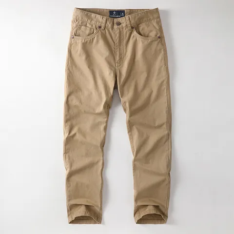 Men's American Vintage Amekaji Cargo Pants Heavy Cotton Washed Straight Leg Multi-Pocket Loose Work Trousers Casual Tactical Bottoms