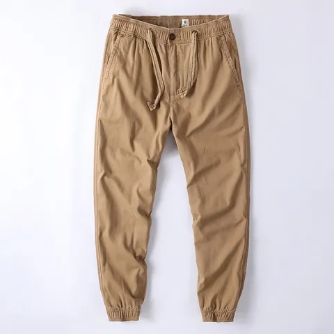 Men's Retro Camouflage Cargo Pants Cotton Washed Casual Joggers With Drawstring Elastic Waist Tapered Bottom Men Fashion Sweatpants