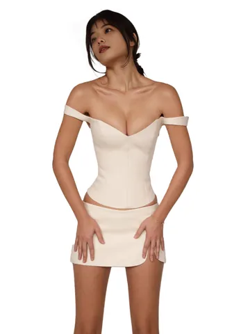 Dames Sexy Katoenen Corset Top Slim Fit Taille Shaping Vetersluiting Achterkant Effen Kleur Europese Stijl Camisole Top