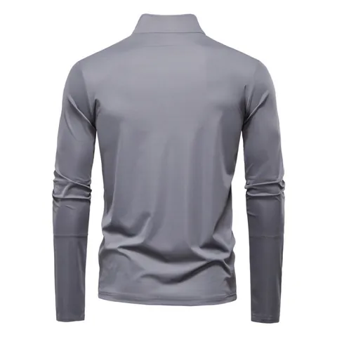Ανδρικό T-Shirt Προστασίας από τον Ήλιο UPF 100+ Γρήγορο Στέγνωμα Φερμουάρ Τετάρτου Μακρυμάνικο Αθλητικό Top Πολυεστέρας