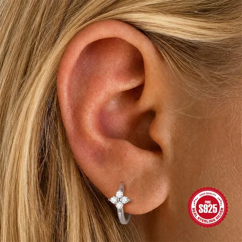 925 Sterling Silver Moissanite Earrings For Women Luxury Star Waterdrop Stud Earrings Minimalist Geometric Hoop Earring Jewelry Gift