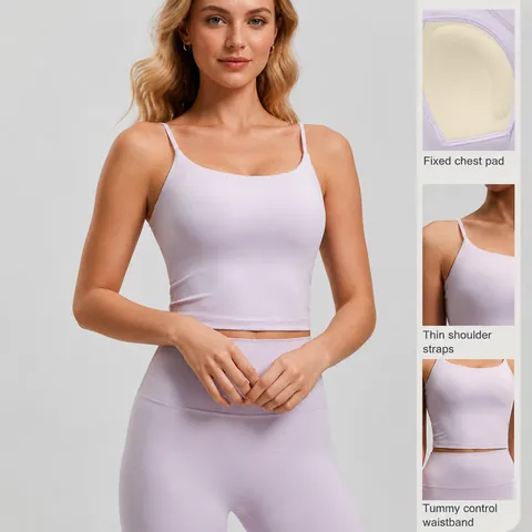 Women Criss-Cross Back Yoga Sports Bra Shockproof Padded Gym Tank Top Wireless Athletic Fitness Vest Activewear Top