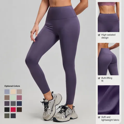 Women High Waist Yoga Pants Tummy Control Butt Lifting Seamless Leggings Naked Feeling Running Workout Fitness Gym Trousers