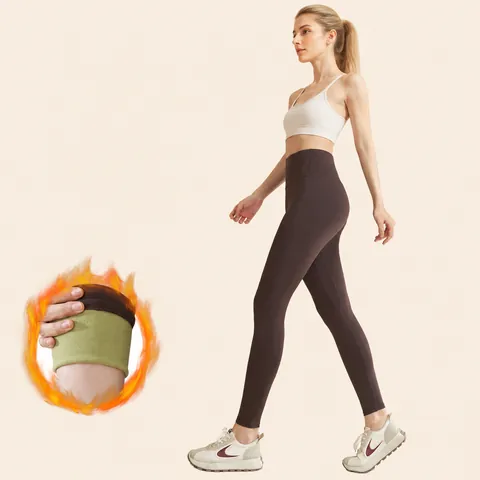 Women High Waist Fleece Lined Yoga Pants Tummy Control Hip Lifting Thermal Sports Leggings Thick Warm Winter Bottom