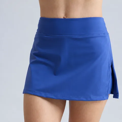 Women High Waist Tennis Skort Breathable Anti-Exposure Sports Skirt With Pockets Nylon Spandex Athletic Bottom For Fitness Run