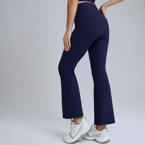 Women High Waist Flare Yoga Pants Hip Lifting Quick Dry Breathable Workout Fitness Trousers Slim Fit Sport Leggings For Gym Dance