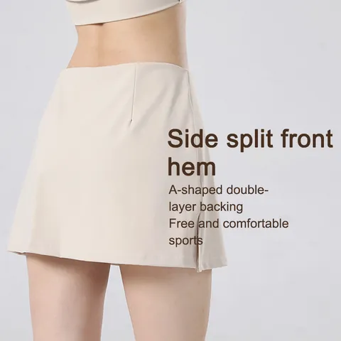 Dames Hoge Taille Tennisrok Sport Yoga Golf Skort Met Binnenbroek Sneldrogend Ademend Elastisch Sportkleding Zomer Sport Minirok