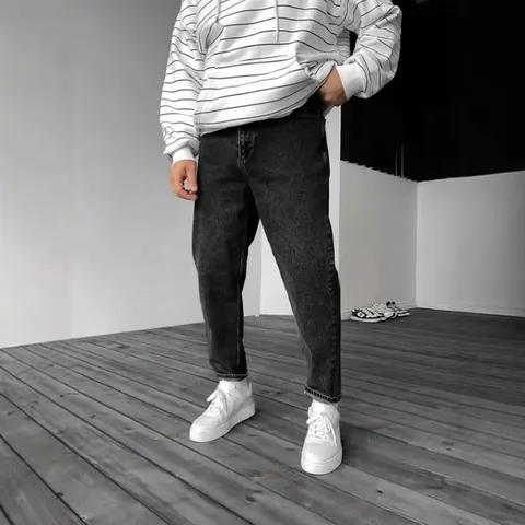 Jeans en Denim Déchiré Coupe Slim pour Hommes Streetwear Délavé de Haute Qualité Mélange de Coton Taille Moyenne Jeans Mode pour Hommes