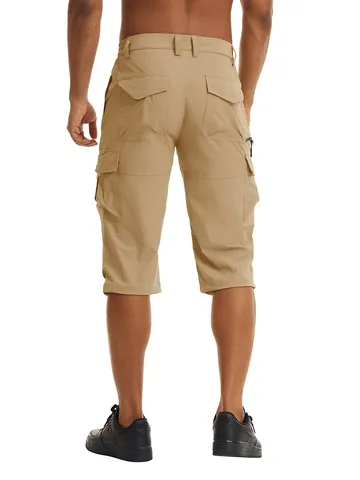 Men Outdoor Waterproof Multi-pocket Cargo Shorts Polyester Casual Water-repellent Tactical Bottom Top-quality Fishing Hiking Shorts