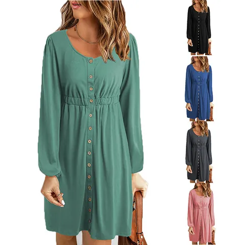 Damen Sexy Off-Shoulder Ärmellos V-Ausschnitt Mini Kleid Slim Fit Knopf Dekor Taille Einengung Casual Party Bodycon Kurzes Kleid