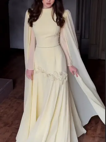 Elegante Dames Avondjurk Vloerlengte V Hals Gekreukt Polyester Jurk Met Borduurwerk En Kralen Voor Feest Bruiloft