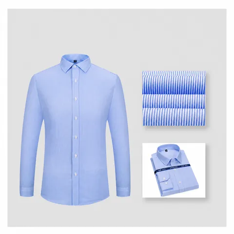 Professional 100% Cotton Non-Iron Long Sleeve Business Shirt Slim Fit Men Women Office Work Wear Formal Dress Shirt