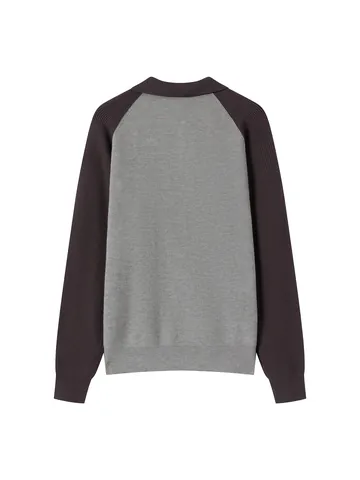 Men's Business Casual Half Zip Polo Knit Sweater Long Sleeve Ribbed Color Block Warm Knitted Pullover Top Warm Sweaters