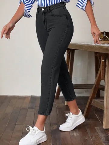 Γυναικείο Ψηλόμεσο Ελαστικό Skinny Τζιν Κλασικό Ρετρό Slim Fit Denim Στενό Παντελόνι Casual Streetwear